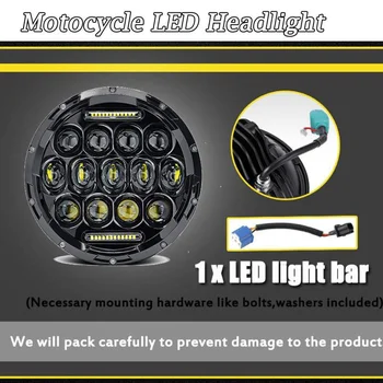 7 Inch Auto Motociclete Rotunde LED Faruri DRL Înaltă fazei scurte a Farului Pentru Lada Niva 4X4 off-Road Suzuki Samurai SJ410