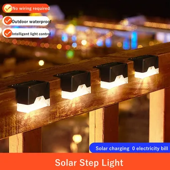 1/2/4/6/8Pcs LED IP65 Impermeabil Pas de Lumină Lămpi Solare Solar Lumina de Perete Decor Gradina Gard Curte cu Grădină de Lumină Solară în aer liber