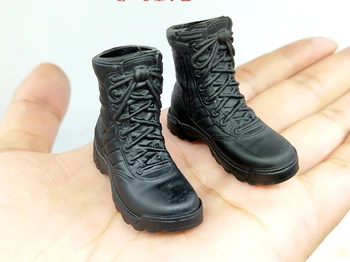 1 / 6 Scară Soldat de sex Masculin Manual Pantofi Negri Gol Cizme de Luptă Model de Pantofi pentru 12