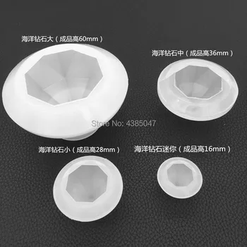 1 BUC Diamant Transparent, Flori Uscate Decorative UV Rășină Mucegai Lichid de Silicon Matrite Pentru a Face Bijuterii Artizanale Pandantiv Instrumente 0