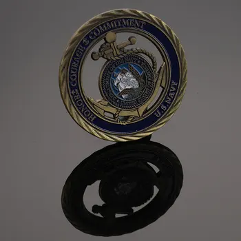 1 buc U. s. Navy Emblema Valorile de Bază Cupru Antic Gol Moneda Medalie de Curaj Monede