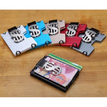1 Bucată De Metal Bărbați Portofel Card De Credit, Titularul De Aluminiu Bani Portofel Cu Blocarea Cartelei De Calitate Super Card Caz
