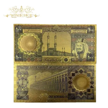 10buc/lot Mai bun Pret Pentru Arabia Saudită Bancnota de 200 Arabe Bancnotelor în Aur 24K Placate cu Facturile Pentru Decor Acasă Și de Colectare