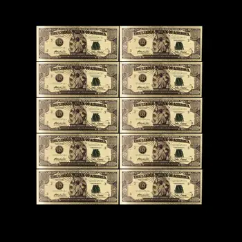 10buc/lot statele UNITE ale americii Aur a Bancnotelor de 1 Milion de Bancnote În Aur 24K Placate cu Bancnote în Valută Falsă Bani pentru Colectie
