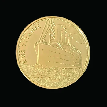 1912 Titanicul A Aniversare De Memorie De Rms Victime Aur Monedă Comemorativă Pentru Titanic Fanii W/ Cutie De Lux