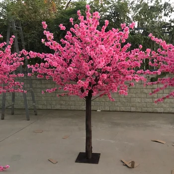 2 m Înălțime Artificiale Flori de Cires Copac Simulare de Piersici care Doresc Copaci Pentru Acasă Ornament Exterior Decoratiuni pentru Gradina