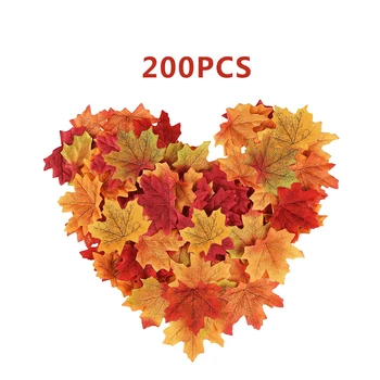 200Pcs/set Mătase Artificială Frunze de Arțar pentru Acasă Petrecerea de Nunta de Decorare Flori Artificiale Scrapbooking Ambarcațiuni Vii Culori Mixte