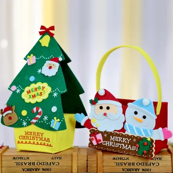 2023 Copii Drăguț de Crăciun Bomboane Sac de Box 5pcs/o Mulțime de Desene animate Mos Craciun Elan Agățat Sac de Mere Saci Merry Christmas Party Patch-uri