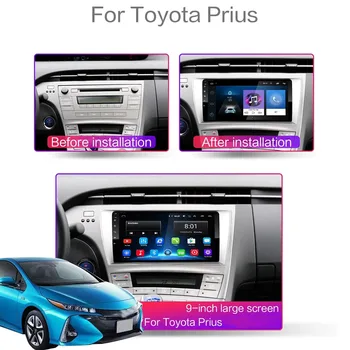 2GB+32GB 1024*600 Android 11 Radio Auto Audio Player Multimedia Pentru Toyota Prius XW30 2009 - 2013 9