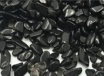 50g Naturale Obsidian Negru Pietriș de Cuarț Mini Piatră Rock Chips-uri de Vindecare de Energie