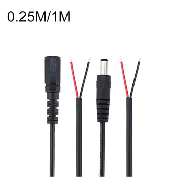 5pcs 0,25 M/1M DC Masculin Feminin Conector de Sârmă Cordonul de Alimentare Cablu Extensie 12V pentru CCTV Benzi cu LED-uri de Lumină Adaptor 5.5*2.1 mm