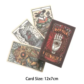 78 Carte de Tarot Del Toro Petrecere de Familie Recreere, Divertisment de Hârtie Joc de Cărți de Tarot Și Broșura Ghidul 12 * 7cm Tarot Alegere