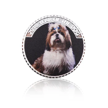 Acasă Decorative, Suveniruri, Cadouri 2018 Anul Câinelui de Suveniruri Monede 999.9 Placat cu Argint Cadou de Monede în Valoare Colecțiile Copil Jucărie