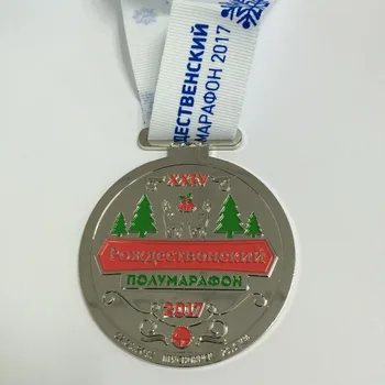Aliaj de Zinc lucios medalia de atribuire pentru campionatul gravate copaci și pădure logo-ul cu bumbac, panglica--50,8 mm diametru-100buc
