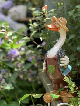 American În Aer Liber Rășină Desene Animate Duck Câteva Ornamente De Gradina Accesorii Agricole Meserii Curte Park Villa Figurine Decor