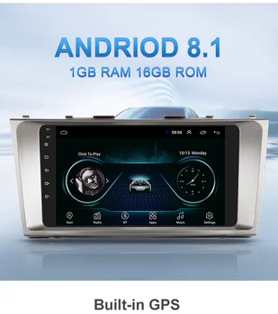 Android 8.1 9 Inch Auto Multimedia GPS Navigatie Stereo Automat Radio Inversarea Imaginii pentru perioada 2006-2011, Toyota Camry