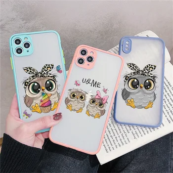 Animale de Desene animate Drăguț Baby Owl Model de Telefon Caz Pentru iPhone 7 8 Plus SE 2020 12 13 mini 11 Pro Max X XR XS MAX Greu Capacul din Spate
