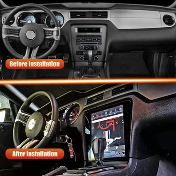 AuCar 12.1 inch Tesla Stil Android capul unitate radio Pentru Ford mustang 2010-Navigare GPS stereo unitate cap ECRAN TACTIL
