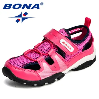 BAONA New Sosire Clasice Stilul Copii Sandale Plasă de Cârlig & Bucla de Baieti Pantofi de Vara în aer liber Fete Pantofi de Lumină Transport Gratuit