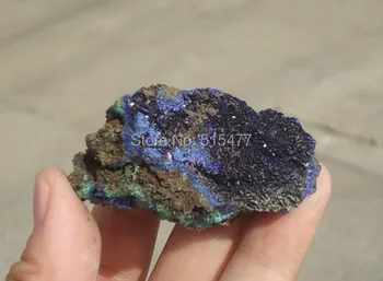 Bijuterie speciala Azurit Cristal Vug pe Matricea Minerală Specimen 40G