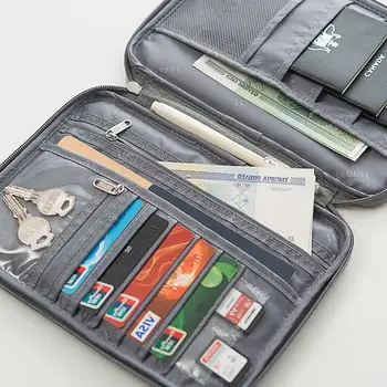 Bilet de avion deținător de pașaport capac de protecție impermeabil de călătorie sac de depozitare multifuncțional document Portabil sac