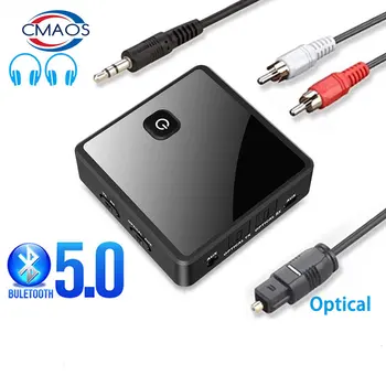 Bluetooth 5.0 Transmițător Receptor Latență Scăzută 3.5 mm AUX Jack Optice Muzica Stereo Wireless Adaptor Audio Pentru PC TV Boxe Auto