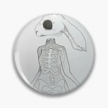 Bunny Și Oase Moi Butonul Pin Moda Cadou Pălărie Decor Pin Rever Metal Brosa Guler Drăguț Creative Insigna De Desene Animate Bijuterii