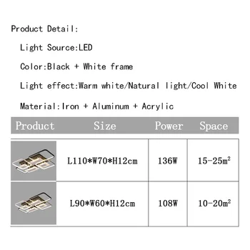 Casă nouă Lumină, LED Lumina Plafon pentru Camera de zi Dormitor Sufragerie Bucatarie Lampa Moderne de Decor Interior de Iluminat Lampă de Plafon