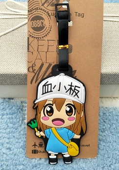 Celulele de la locul de Muncă bagaje tag-ul anime Seqkeqkyuu Trombocite Hakkekkyuu figura PVC drăguț geanta de voiaj pandantiv pentru cadou