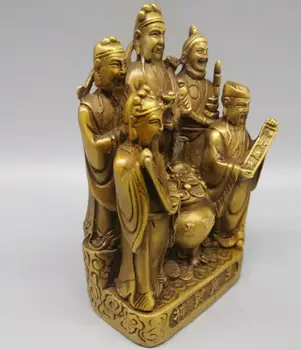 China alamă cinci dumnezeu a bogăției meserii statuie