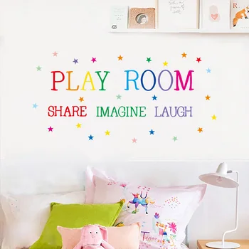 Creative Engleză Cameră De Joacă Autocolante De Perete Camera Copii Pepinieră Decor Decalcomanii De Perete Camera De Zi Dormitor Dormitor Decor Tapet