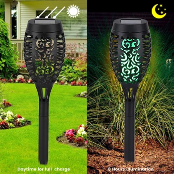 Creative Solar Flame Lumina Lanterna LED-uri Impermeabil în aer liber, Grădină, Curte cu Gazon Miza Lampa de Iluminat Accesorii