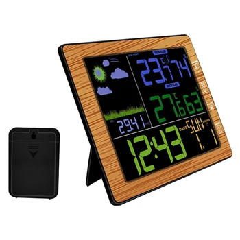 Creative Statie Meteo Ceas cu Voice Control Prognoza Meteo Ceasuri de Culoare Ecran LCD de Exterior Senzor pentru Interior Exterior