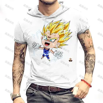 Cu Gluga pentru bărbați T-Shirt de Înaltă Calitate, Dragon Ball Z elemente Esențiale de Îmbrăcăminte Anime Topuri Z GOKU, Vegeta Stil Harajuku 2022 Moda Y2k 3XL