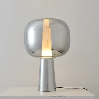 Designer lampă de masă dormitor lampă de noptieră camera de studiu lampa Nordic minimalist creative de aur decorare de sticlă lampă de masă E14 led 0