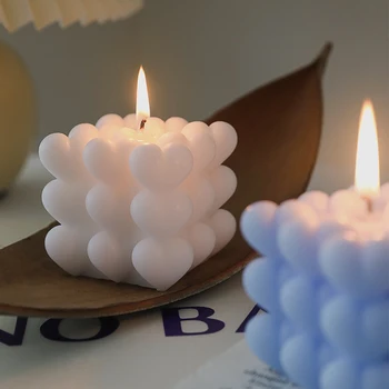 Dragoste Cub Lumanare Aromatherapy Manual DIY Bubble Lumânare Acasă Creativitatea Ins Bijuterii Cadou de Soia, Ceara de Noul Magic Cube Lumânare