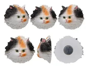 Drăguț Rășină Cap de Pisică Magneți de Frigider Magnetic Ornament Decor Acasă DIY Pisoi, Frigider Autocolante Ambarcațiuni Accesorii