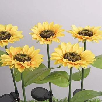 Dus Solar De Floarea-Soarelui Floare De Lumină În Aer Liber Rezistent La Apa Decoratiuni De Gradina Lumina Pentru Grădină Cu Gazon, Cu Decor