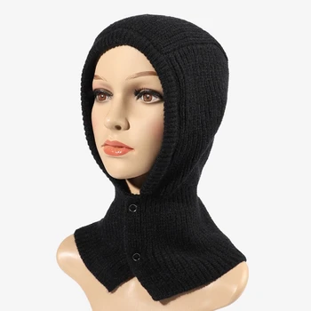 Elegante Femei Musulmane Pălărie De Iarnă Tricotat Văl Cu Gluga Pălării Ține De Cald Tricot Chelioși Căciuli Islamic Gat Capace Doamnelor