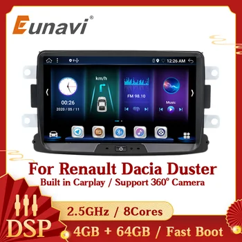 Eunavi Android 10 Radio Auto Multimedia GPS Pentru Renault Dacia Duster Sandero Lodgy Dokker DSP RDS 1 Din Audio Player Video nu DVD