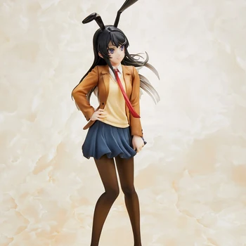 Fata Sexy Figura Canalie Nu Visează de Fata Bunny Senpai Figura Anime Aobuta Sakurajima Mai Uniforma Iepuras Ver. Acțiune Figura
