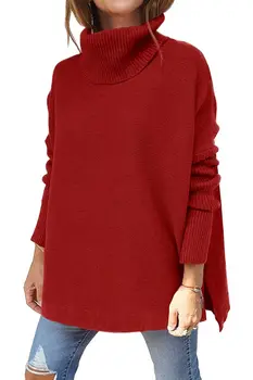 Femeii pulover supradimensionat halat pulover maneca lunga pulover guler 2022 Femei top Alb Kaki Maro Negru Jersey 0