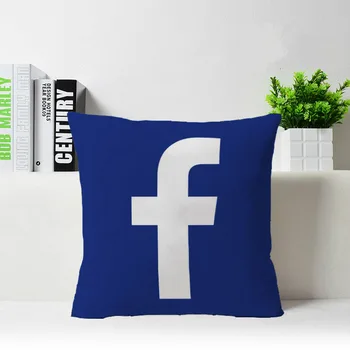 Fierbinte de Vânzare social media facebook Personalizate cu Fermoar Pătrat Arunca față de Pernă față de Pernă cu Fermoar Protector Populare de Pernă