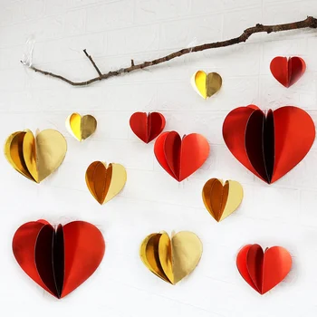 Forma de inima DIY Murală Acasă Decorare Perete Ornament Durabil Iubesc Hârtie Autocolant de Perete Acasă Camera 3D Murală Detașabil Ziua Îndrăgostiților