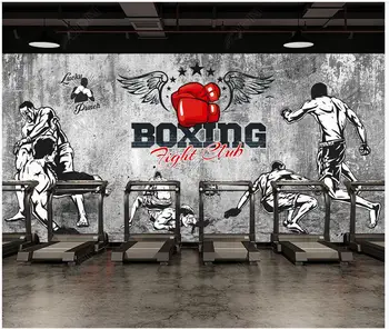 Foto personalizat tapet pentru pereți 3 d sală de Gimnastică murală Modernă perete de ciment box lupte wrestling sport scule de fundal gazete de perete