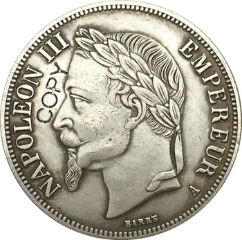 France 5 Francs - Napoleon III 1861 monede copie