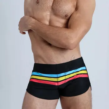 Gay Dungi de Culoare boxeri Talie Joasa Baie BeachWear Surf de Vară pentru Bărbați Costume de baie Trunchiuri Sexy Plajă de Înot pantaloni Scurți de Bord 2023