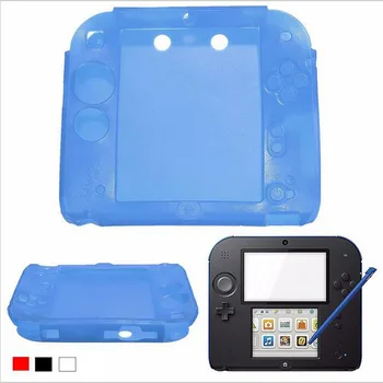 Gel de Silicon moale Caz de Protecție +Ultra Clear Ecran Protector de Film de Acoperire Pentru Nintendo 2DS Joc Consola Protecția Pielii Shell
