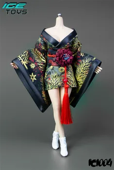 GHEAȚĂ JUCĂRII IC1004 1/6 Sexy Imprimare Kimono Japonez Halat de baie cu Brâu Accesoriu Lung/Scurt Stil de 12 inci de Acțiune Figura