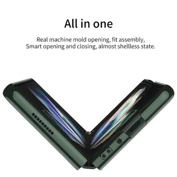GKK Caz Cu Ecran Exterior din Sticla Pentru Samsung Galaxy Z Fold 3 5G de Lux Placare Greu Protecție Acoperă Pentru Samsung Z Fold3 5G Caz